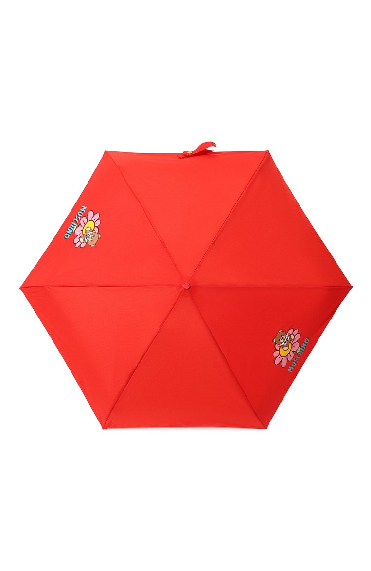 Женский складной зонт MOSCHINO красного цвета, арт. 8252-SUPERMINI | Фото 1 (Материал: Синтетический материал, Металл, Текстиль; Нос: Не проставлено; Материал сплава: Проставлено)