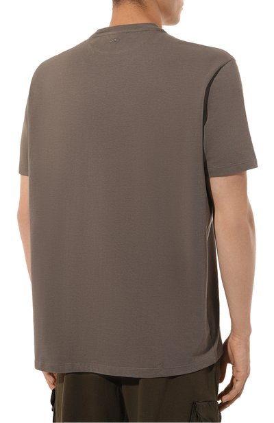 Хлопковая футболка PAUL&SHARK темно-коричневого цвета по цене 15000 руб., арт. 14311616/661, фото 4 Хлопковая футболка PAUL&SHARK, арт. 14311616/661, фото 4