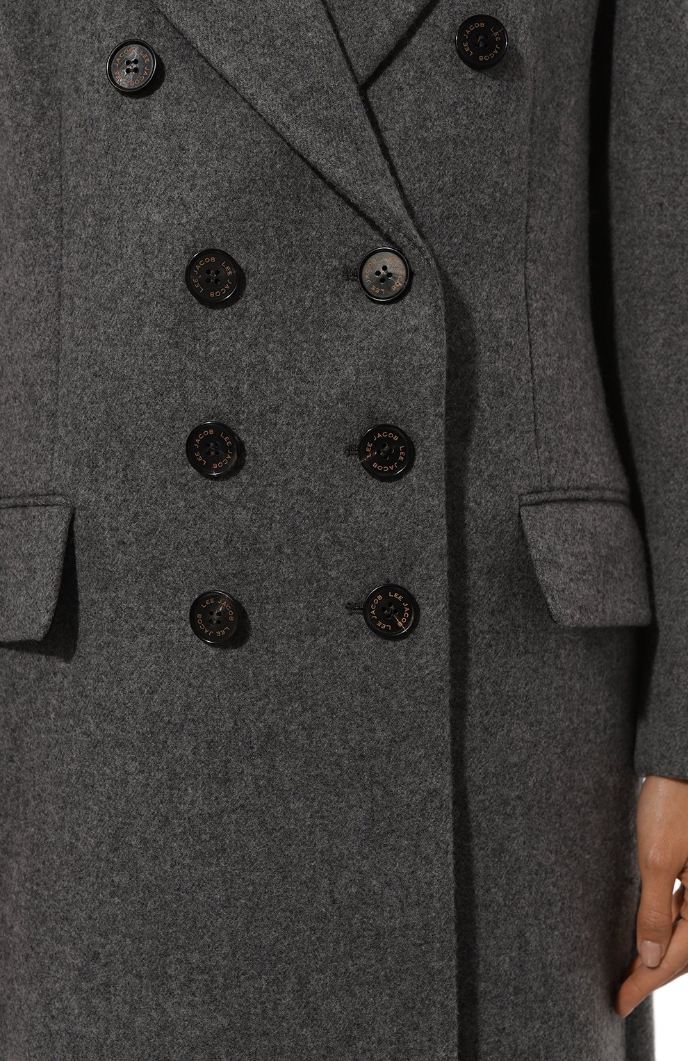 Пальто из шерсти и кашемира JACOB LEE темно-серого цвета по цене 261000 руб., арт. W WC040AW24DGY, фото 5 Пальто из шерсти и кашемира JACOB LEE, арт. W WC040AW24DGY, фото 5