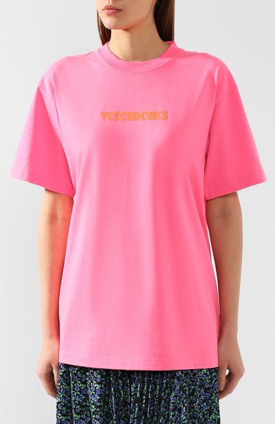 Футболка VETEMENTS, арт. SS20TR305 1610/W/FLU0 PINK, фото 3
