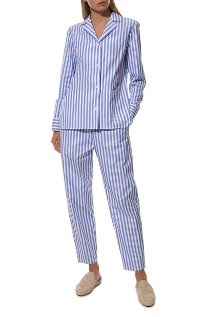 Хлопковая пижама WEEKEND MAX MARA голубого цвета по цене 47330 руб., арт. GERALD 31110126-SASIA 31310126, фото 2 Хлопковая пижама WEEKEND MAX MARA, арт. GERALD 31110126-SASIA 31310126, фото 2