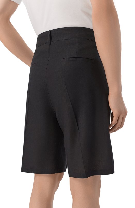 Шорты изо льна и вискозы HINNOMINATE HMABM01557 Чёрный  HMABM01557 Фото 4