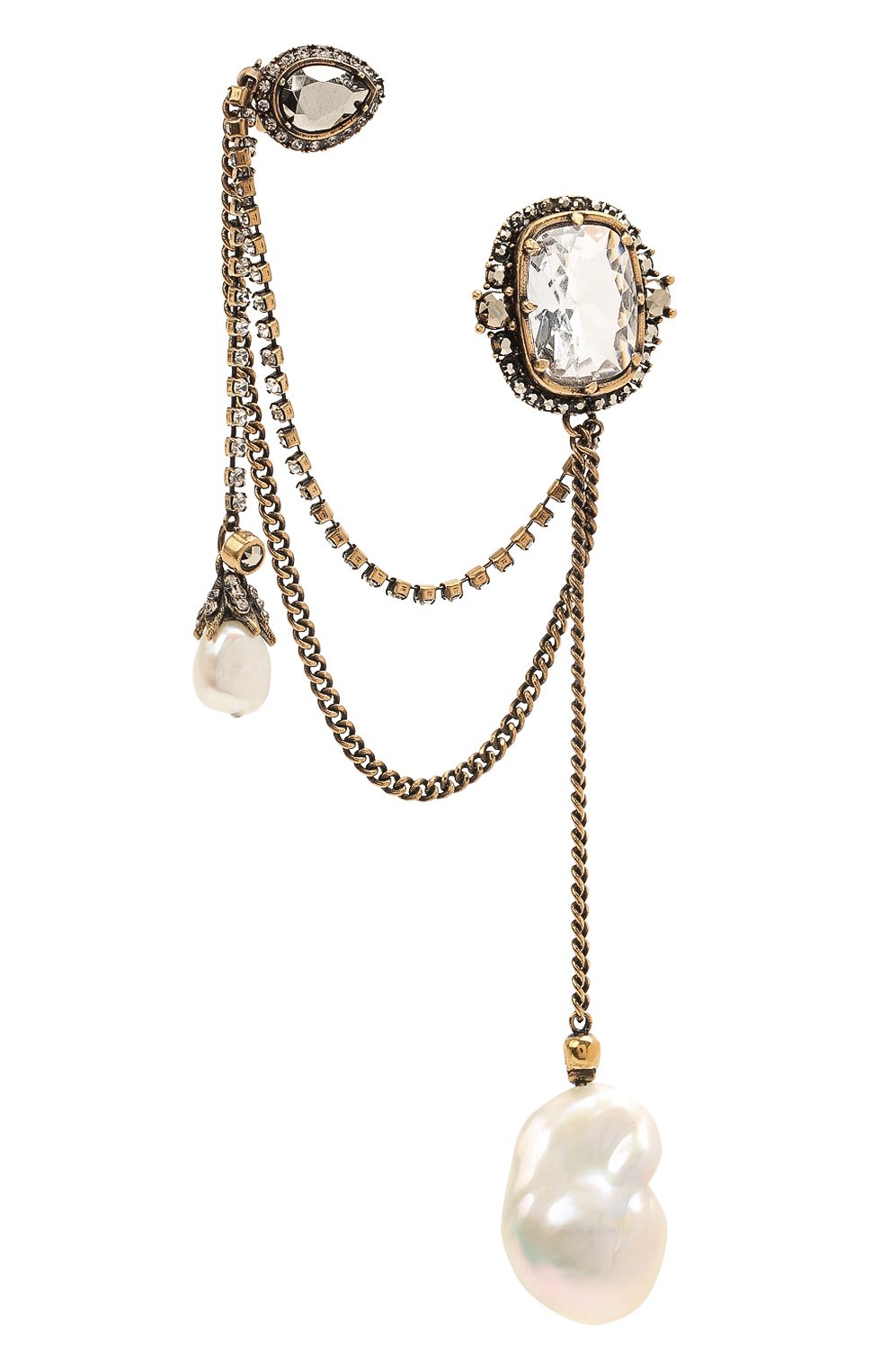 Моносерьга ALEXANDER MCQUEEN золотого цвета по цене 88950 руб., арт. 650483/I1213, фото 3 Моносерьга ALEXANDER MCQUEEN, арт. 650483/I1213, фото 3