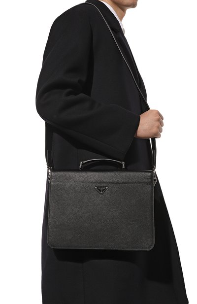 Кожаная сумка для ноутбука PRADA, арт. 2VB010-9Z2-F0002-OOO, фото 2