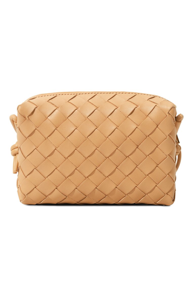 Женская сумка loop mini BOTTEGA VENETA бежевого цвета, арт. 680254/V1G11 | Фото 1 (Размер: mini; Ремень/цепочка: На ремешке; Материал: Натуральная кожа)