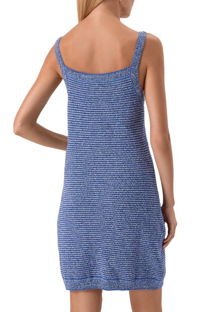 Хлопковое платье GUCCI синего цвета по цене 229500 руб., арт. 818645/XKENS, фото 4 Хлопковое платье GUCCI, арт. 818645/XKENS, фото 4