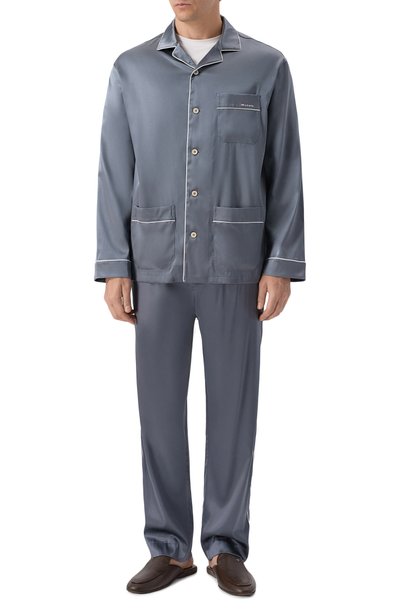 Шелковые домашние брюки KITON, арт. UNWT005K0265L, фото 2