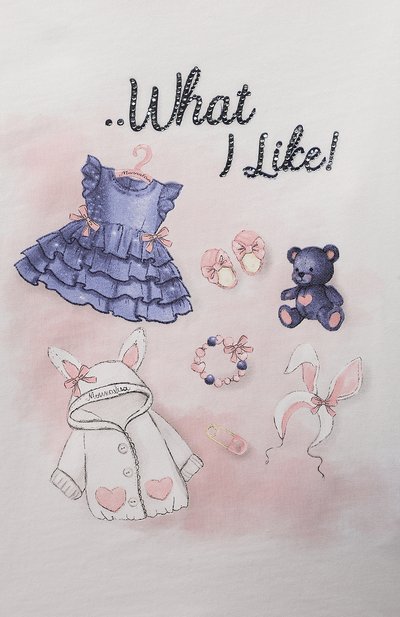 Хлопковый лонгслив MONNALISA, арт. 318620PV, фото 3