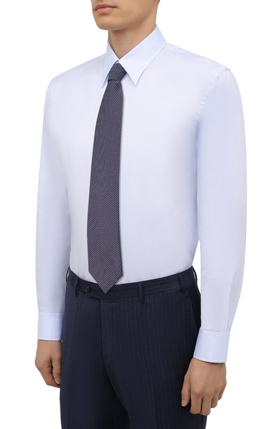 Хлопковая сорочка GIORGIO ARMANI светло-голубого цвета по цене 59500 руб., арт. 1WGCCZ70/TZ992, фото 4 Хлопковая сорочка GIORGIO ARMANI, арт. 1WGCCZ70/TZ992, фото 4