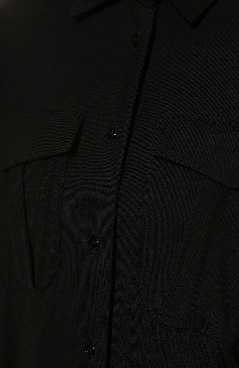 Женская вельветовая рубашка TOM FORD черного цвета, арт. CAJ018-JEX019 | Фото 5 (Материал внешний: Вискоза; Рукава: Длинные; Длина (для топов): Стандартные; Женское Кросс-КТ: Рубашка-одежда; Принт: Без принта; Стили: Кэжуэл; Региональные ограничения белый список (Axapta Mercury): Не проставлено; Автоматизация состава: Проставлено; Автоматизация ТО: Проставлено)