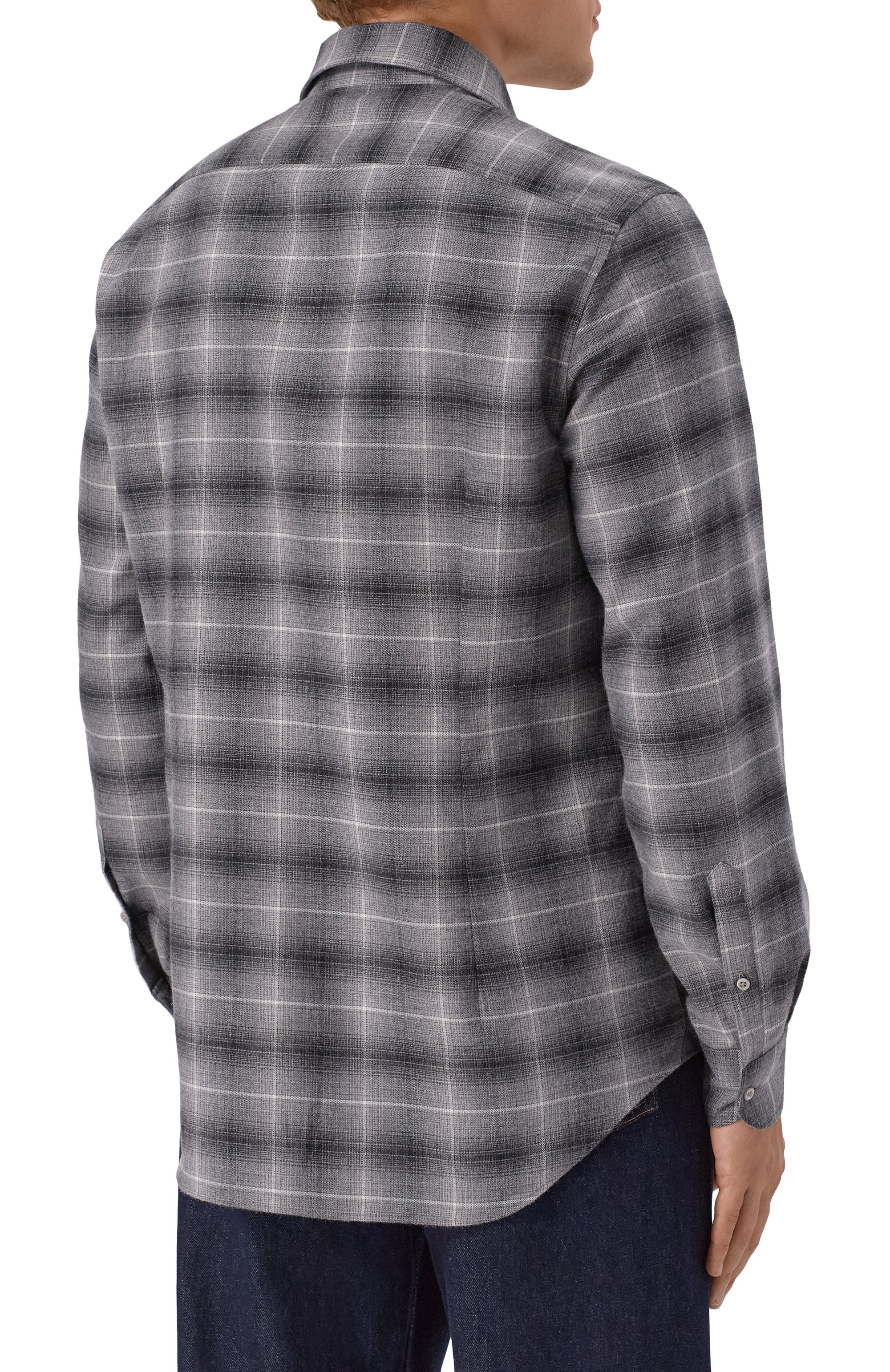 Рубашка из хлопка и кашемира CORNELIANI серого цвета по цене 46850 руб., арт. 26P156-2611629, фото 4 Рубашка из хлопка и кашемира CORNELIANI, арт. 26P156-2611629, фото 4