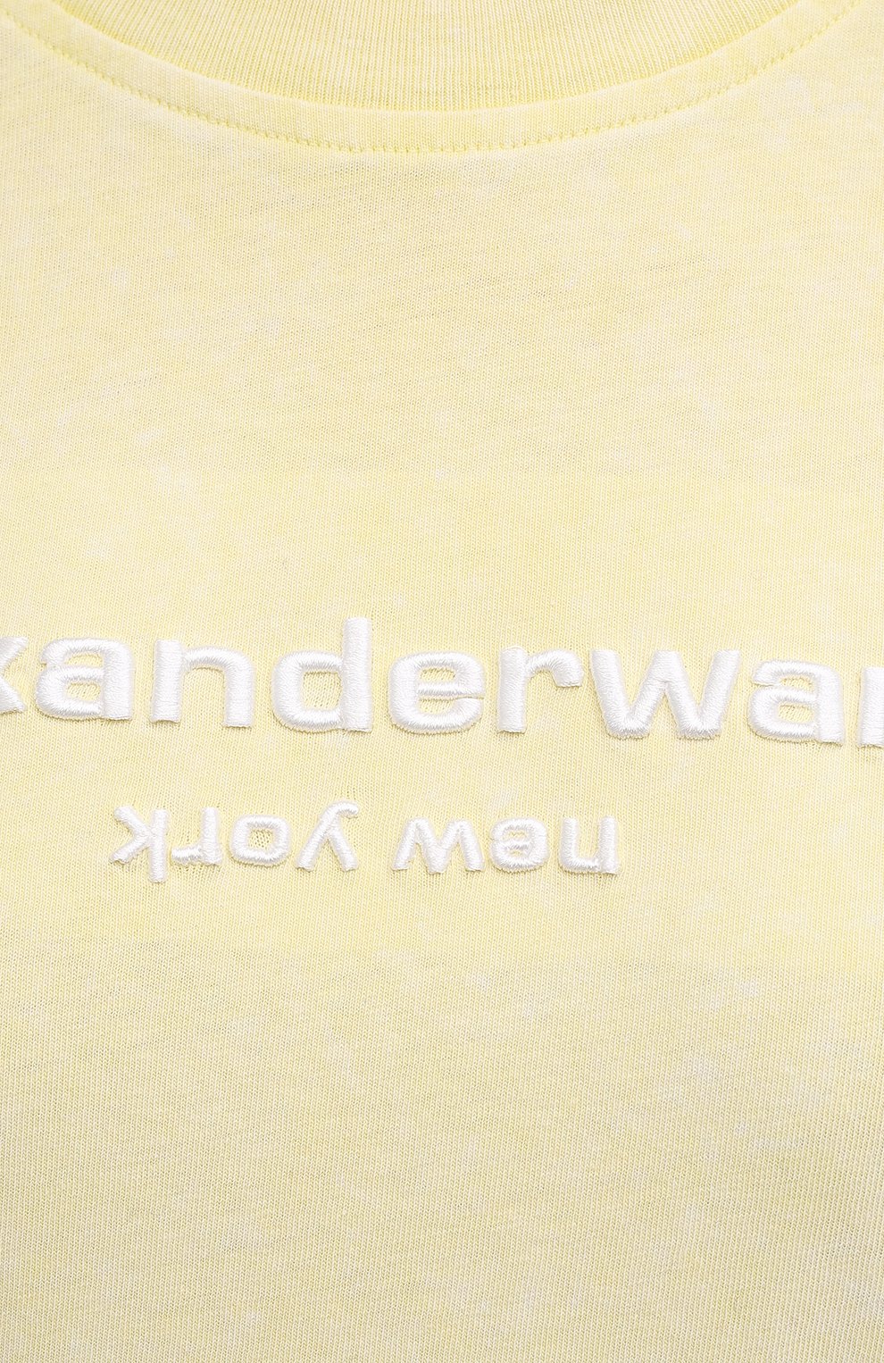 Хлопковая футболка ALEXANDER WANG желтого цвета по цене 31100 руб., арт. UCC1211030, фото 5 Хлопковая футболка ALEXANDER WANG, арт. UCC1211030, фото 5
