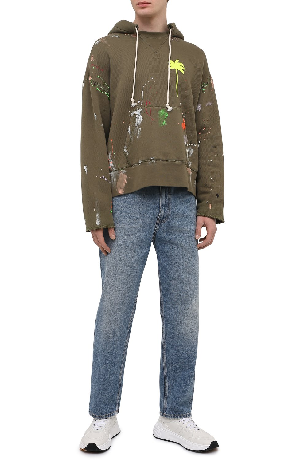 Хлопковое худи PALM ANGELS, арт. PMBB104S21FLE0025618, фото 2