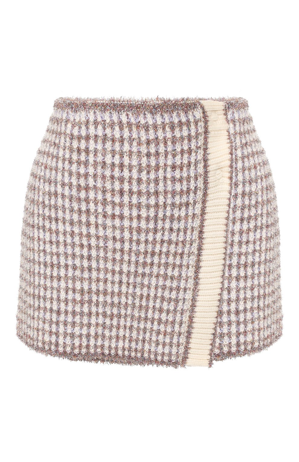 Мини-юбка M MISSONI серебряного цвета по цене 38500 руб., арт. 2DH00107/2K004L, фото 1 Мини-юбка M MISSONI, арт. 2DH00107/2K004L, фото 1