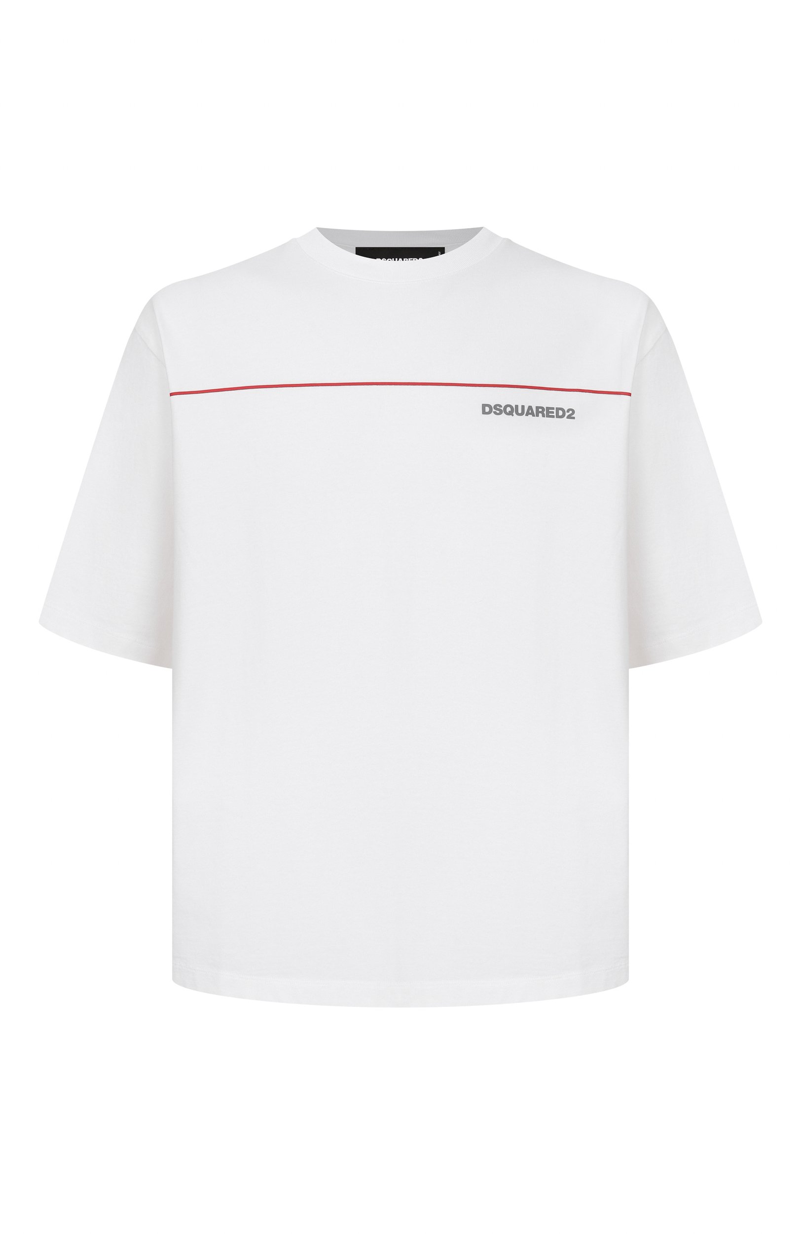 Хлопковая футболка DSQUARED2 белого цвета по цене 22950 руб., арт. S71GD1653/D20106, фото 1 Хлопковая футболка DSQUARED2, арт. S71GD1653/D20106, фото 1