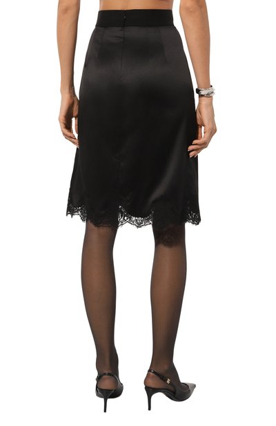 Юбка из шелка и хлопка DOLCE & GABBANA, арт. F4CPPT/FURAG, фото 4