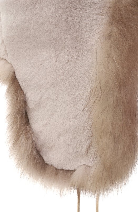 Меховая шапка-ушанка Майкл из соболя и норки FurLand 0201419750026100016 Бежевый  0201419750026100016 Фото 3