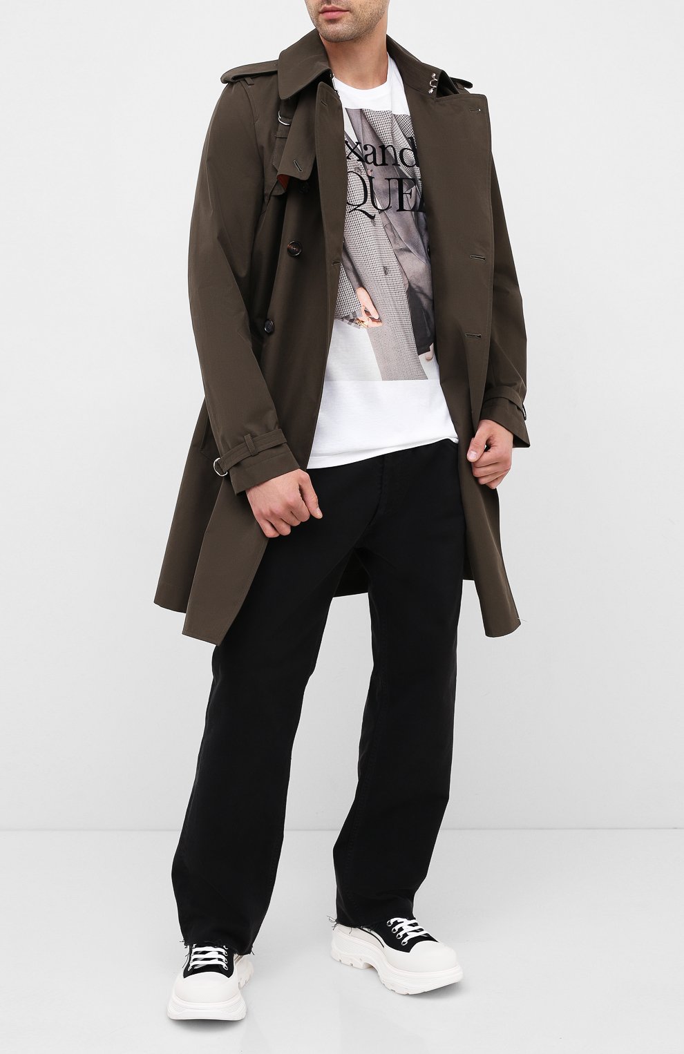 Хлопковый тренч ALEXANDER MCQUEEN, арт. 615573/QPS44, фото 2