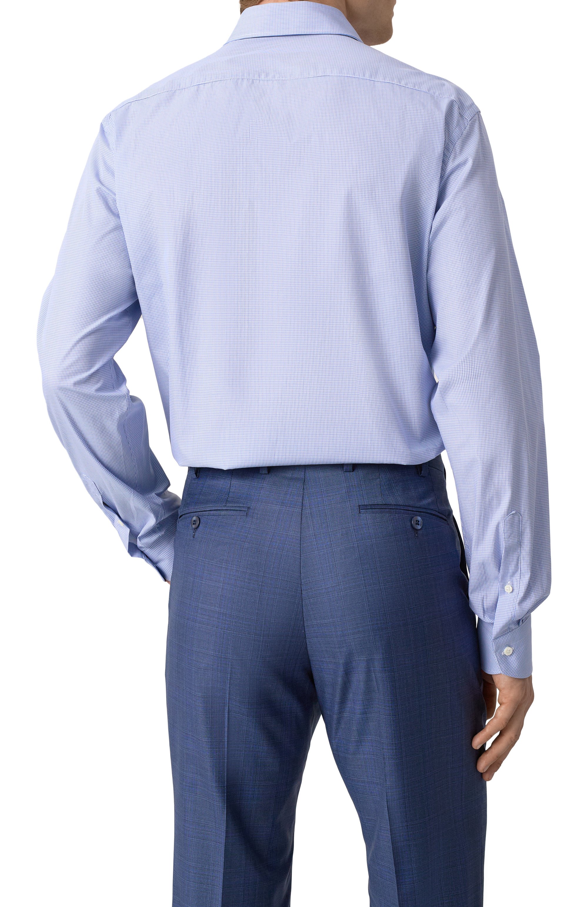 Хлопковая сорочка CANALI синего цвета по цене 36650 руб., арт. CCL7098/GD03461, фото 4 Хлопковая сорочка CANALI, арт. CCL7098/GD03461, фото 4