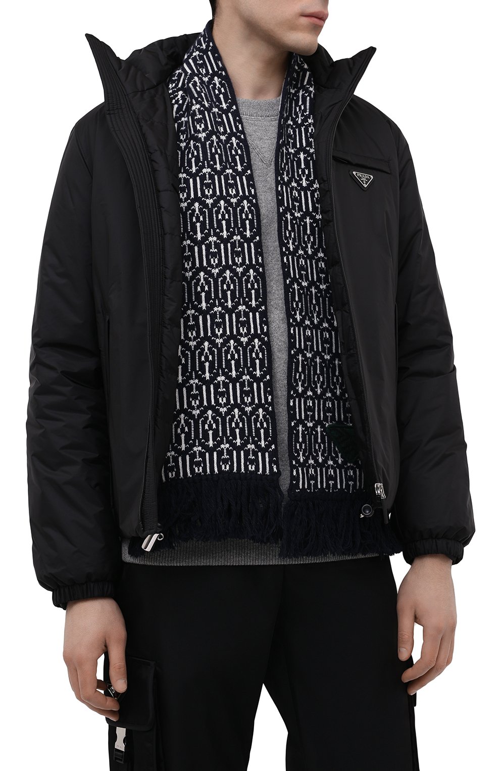 Шарф из шерсти и кашемира PRADA, арт. UMS406-1ZJ0-F057L-212, фото 3