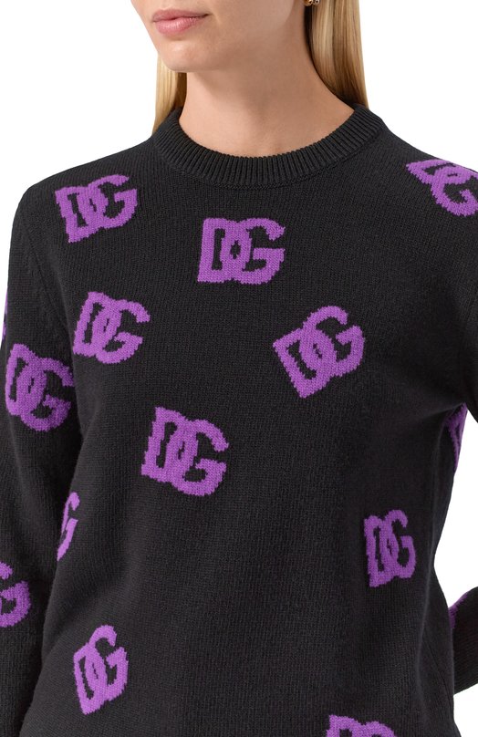 Шерстяной свитер Dolce & Gabbana FXX06T/JCVYX Чёрный  FXX06T/JCVYX Фото 5
