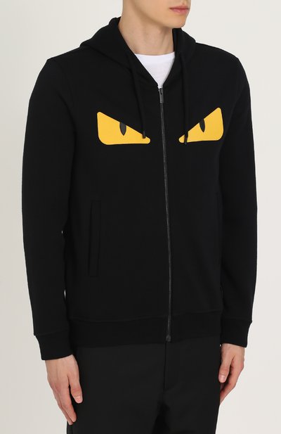 Кардиган на молнии с принтом и капюшоном FENDI, арт. FY0796/5EY, фото 3