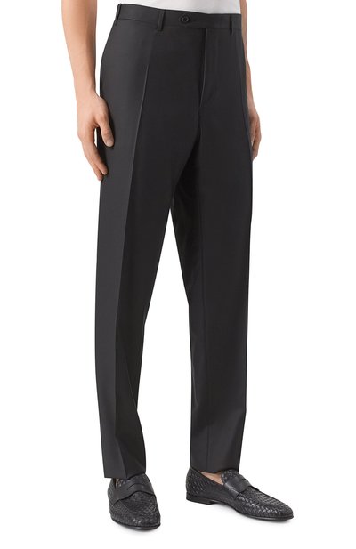 Шерстяные брюки CANALI черного цвета по цене 55750 руб., арт. 71019/AS10315_001, фото 3 Шерстяные брюки CANALI, арт. 71019/AS10315_001, фото 3