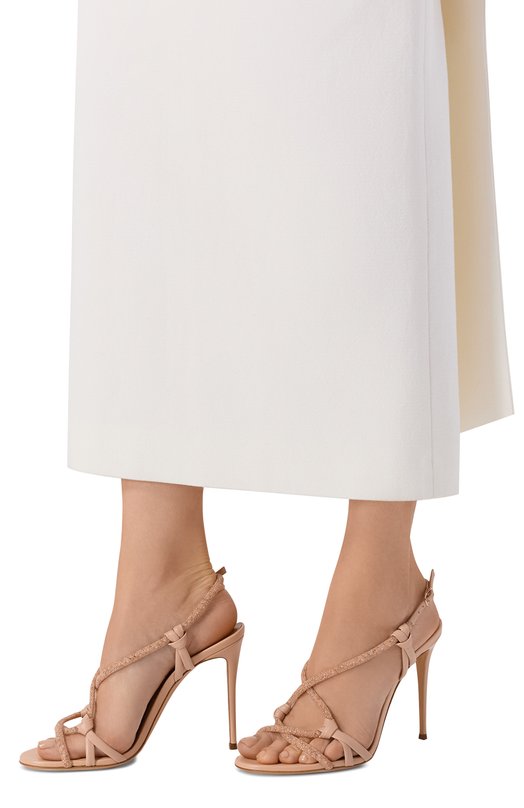 Комбинированные босоножки Julia Itaca 100 Casadei 1L472B1001/ITACA Бежевый  1L472B1001/ITACA Фото 2