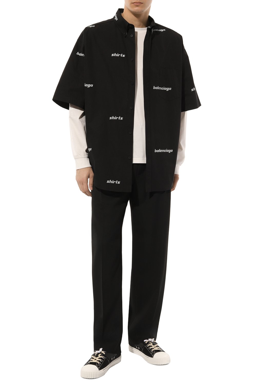 Хлопковая рубашка BALENCIAGA, арт. 681702/T0L65, фото 2