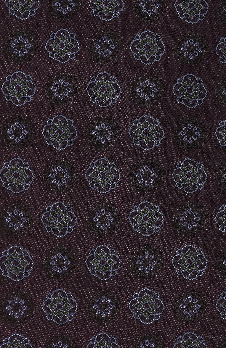Мужской шелковый галстук CANALI фиолетового цвета, арт. 18/HJ04072 | Фото 4 (Нос: Не проставлено; Материал: Шелк, Текстиль; Принт: С принтом)