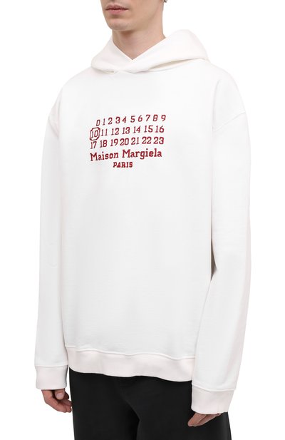 Хлопковое худи MAISON MARGIELA белого цвета по цене 71800 руб., арт. S50GU0163/S25503, фото 3 Хлопковое худи MAISON MARGIELA, арт. S50GU0163/S25503, фото 3