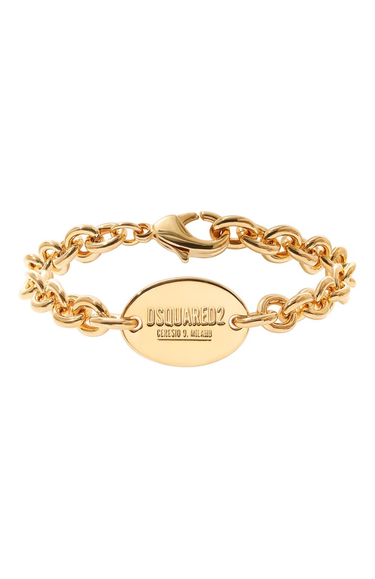 Мужской браслет DSQUARED2 золотого цвета, арт. ARM0173 37200001/G0LD | Фото 1 (Региональные ограничения белый список (Axapta Mercury): Не проставлено; Нос: Не проставлено; Материал: Металл)