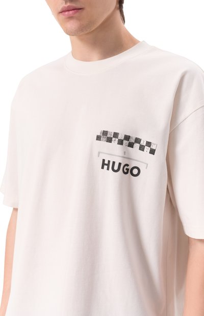 Хлопковая футболка HUGO, арт. 50531758, фото 5