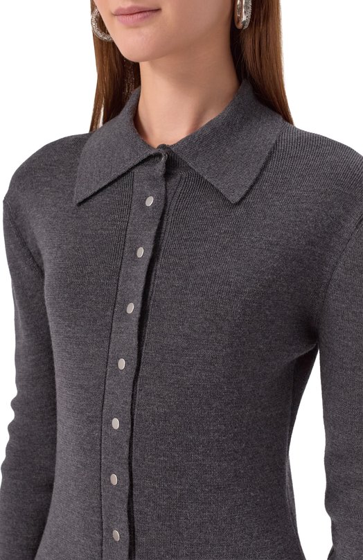 Шерстяное платье Jil Sander J02HP0034/J14797 Серый  J02HP0034/J14797 Фото 5