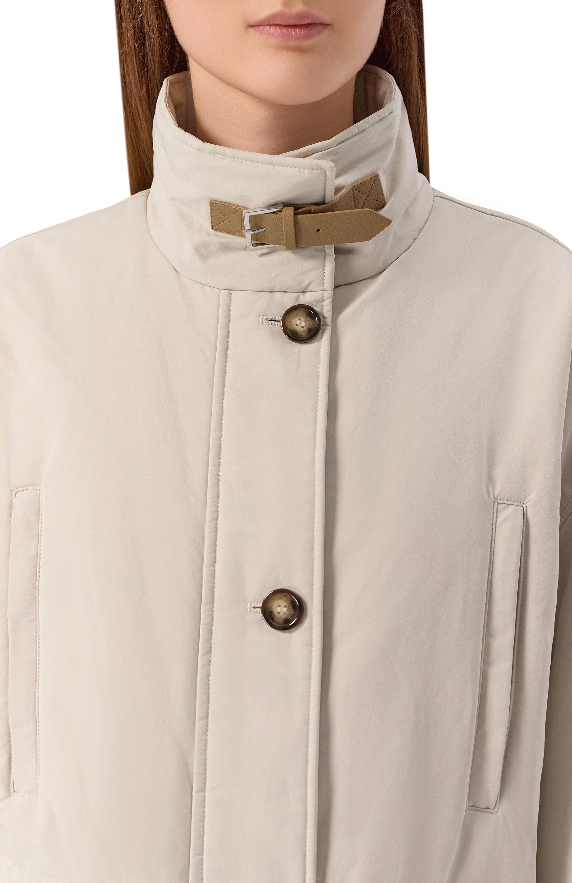 Утепленная парка 12 STOREEZ кремового цвета по цене 39000 руб., арт. 129640, фото 5 Утепленная парка 12 STOREEZ, арт. 129640, фото 5