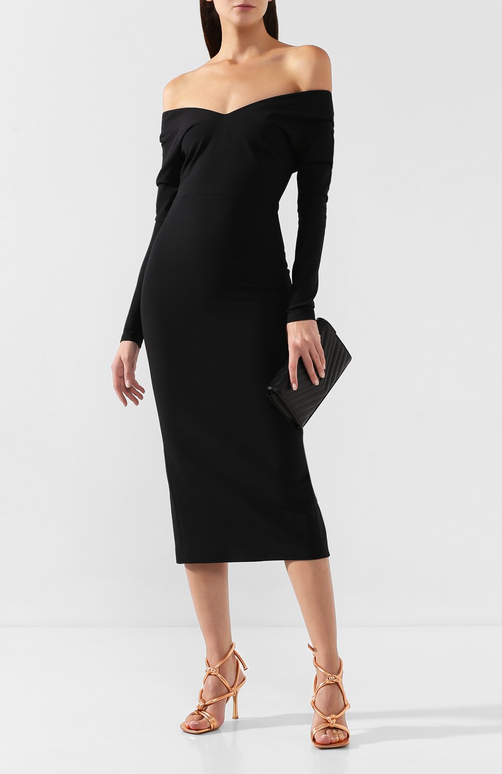Платье A.W.A.K.E. MODE черного цвета по цене 89950 руб., арт. AW19.D03, фото 2 Платье A.W.A.K.E. MODE, арт. AW19.D03, фото 2