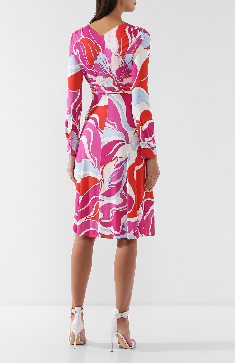 Платье с поясом EMILIO PUCCI фуксия цвета по цене 132000 руб., арт. 9EJG16/9E757, фото 4 Платье с поясом EMILIO PUCCI, арт. 9EJG16/9E757, фото 4