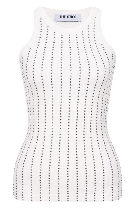 Топ с отделкой стразами The Attico 260WCN00004/JJJ073TR Белый 260WCN00004/JJJ073TR