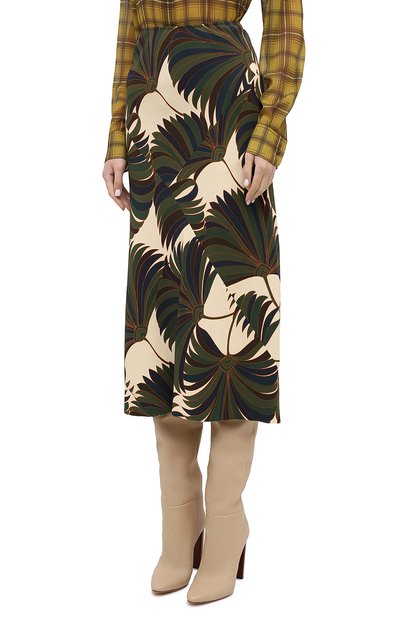 Юбка из вискозы DRIES VAN NOTEN зеленого цвета по цене 49950 руб., арт. 202-10894-1377, фото 4 Юбка из вискозы DRIES VAN NOTEN, арт. 202-10894-1377, фото 4