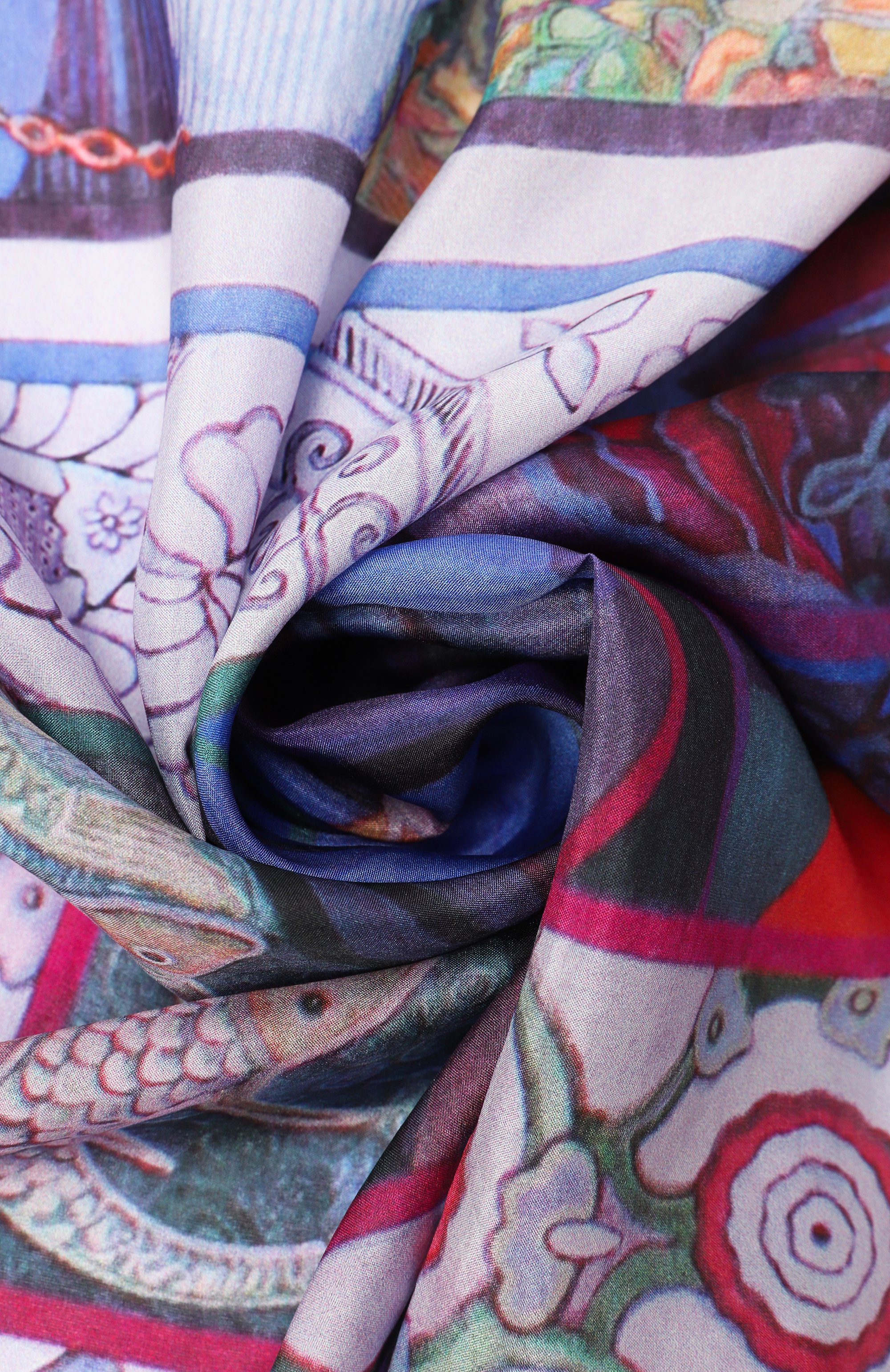 Шелковая шаль сказки пушкина GOURJI, арт. 91156137/715141108, фото 4