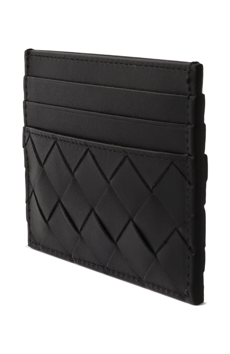 Мужской кожаный футляр для кредитных карт BOTTEGA VENETA черного цвета, арт. 795612/VCPQ3 | Фото 2 (Материал: Натуральная кожа; Нос: Не проставлено)