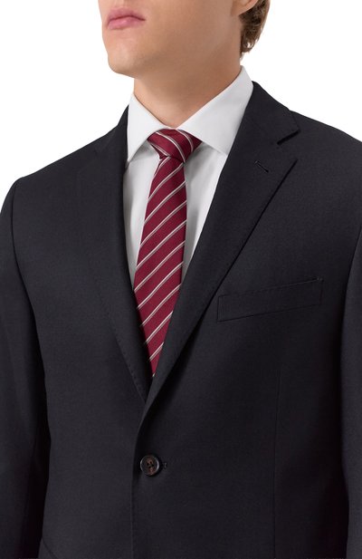 Шелковый галстук EMPORIO ARMANI бордового цвета по цене 15950 руб., арт. EM001344/TE16543, фото 2 Шелковый галстук EMPORIO ARMANI, арт. EM001344/TE16543, фото 2