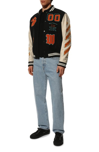Комбинированный бомбер OFF-WHITE, арт. 0MJA059S22LEA002, фото 2