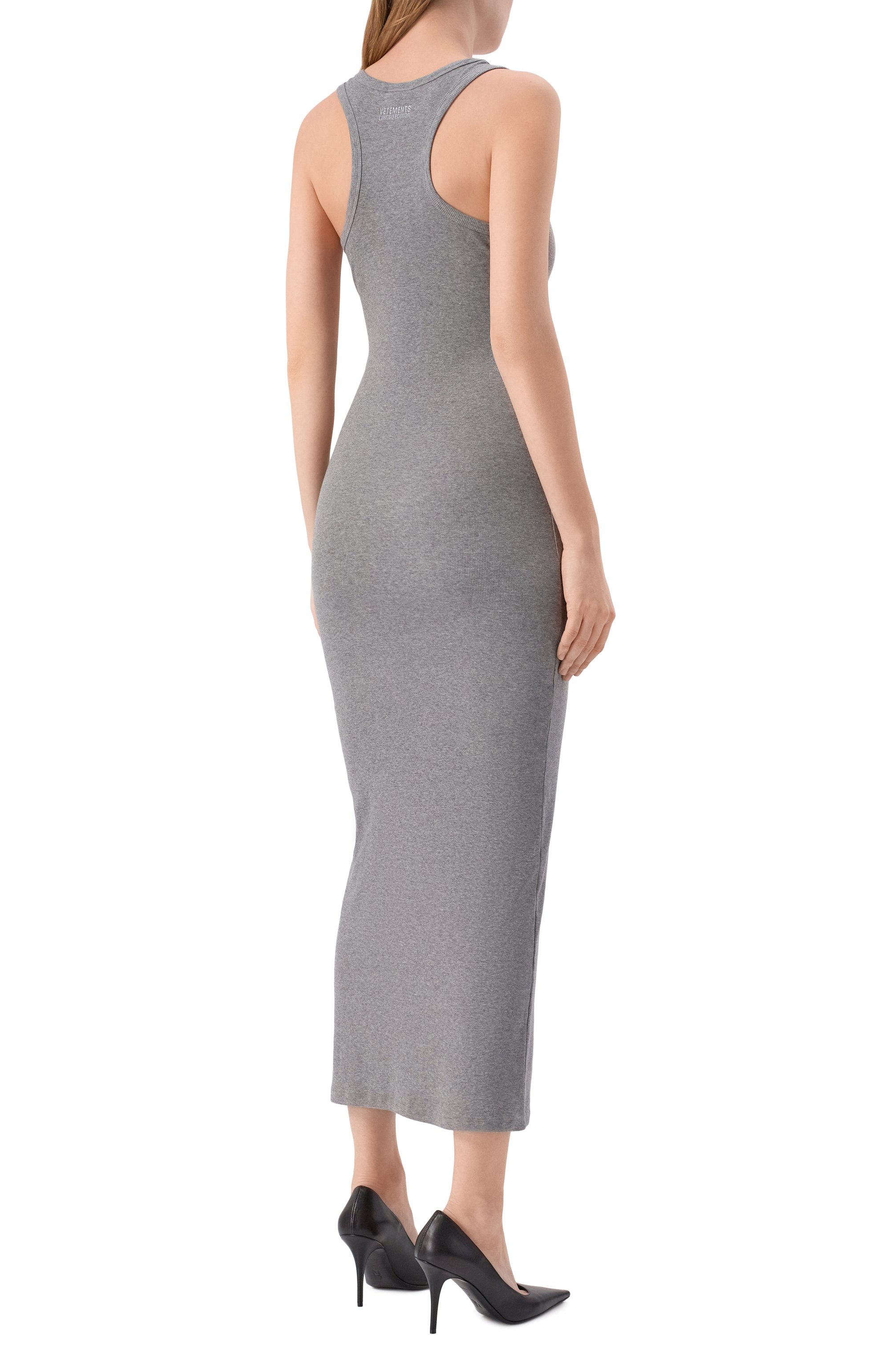 Хлопковое платье VETEMENTS, арт. WE76DR539G/1202 RIB, фото 4