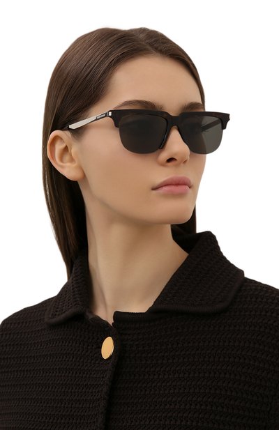 Солнцезащитные очки SAINT LAURENT коричневого цвета по цене 33450 руб., арт. SL 420 003, фото 2 Солнцезащитные очки SAINT LAURENT, арт. SL 420 003, фото 2