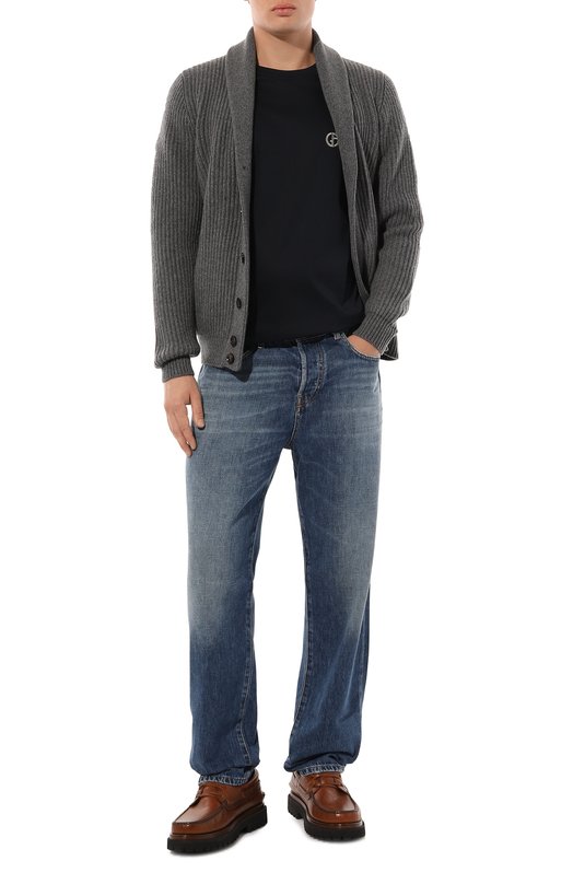 Хлопковая футболка Giorgio Armani 6RSM73/SJTKZ Синий  6RSM73/SJTKZ Фото 2