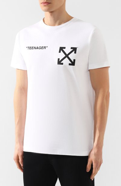 Хлопковая футболка OFF-WHITE, арт. 0MAA027S191850350188, фото 3