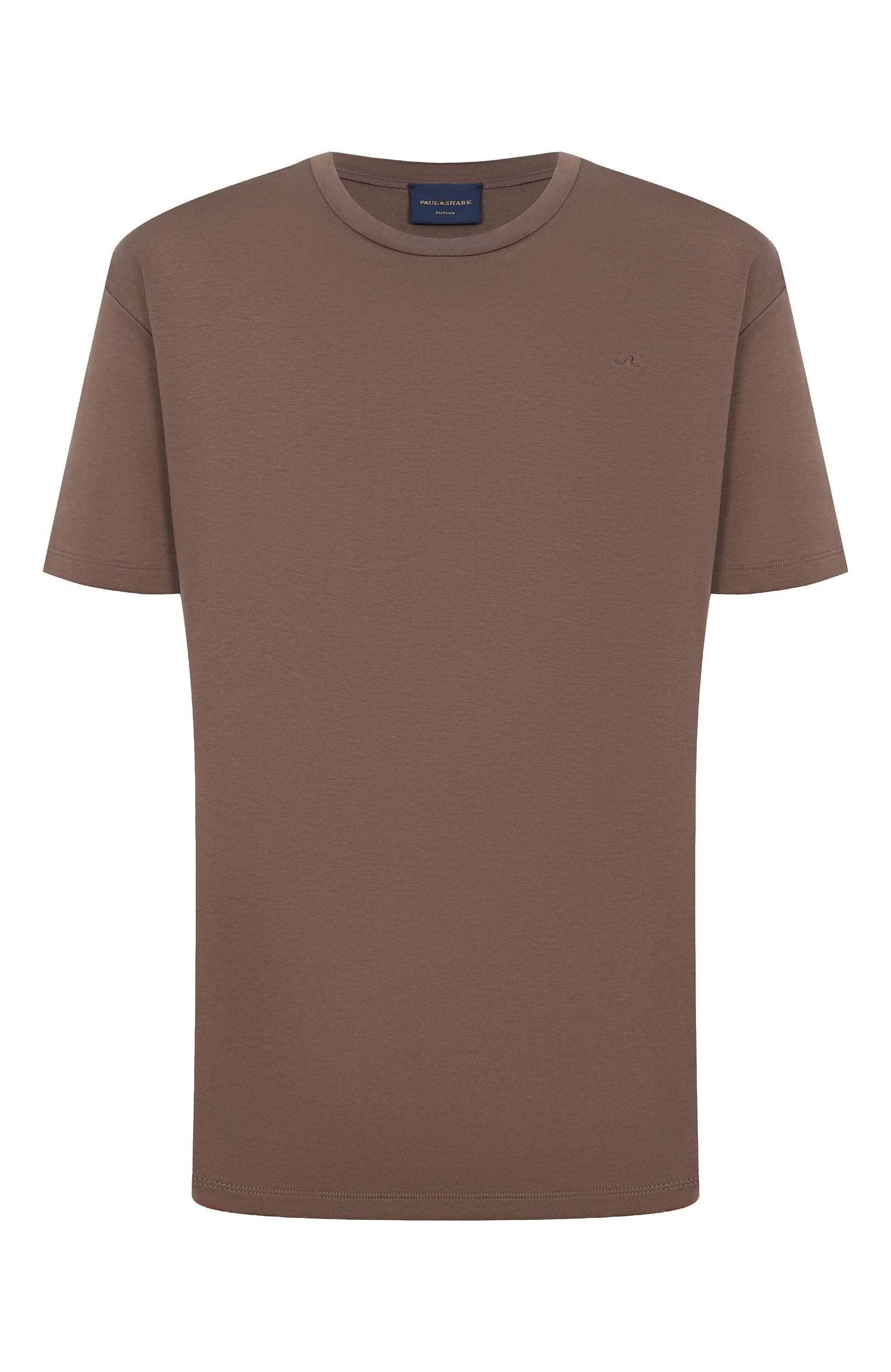 Хлопковая футболка PAUL&SHARK коричневого цвета по цене 37900 руб., арт. 15311615/3XL-6XL, фото 1 Хлопковая футболка PAUL&SHARK, арт. 15311615/3XL-6XL, фото 1