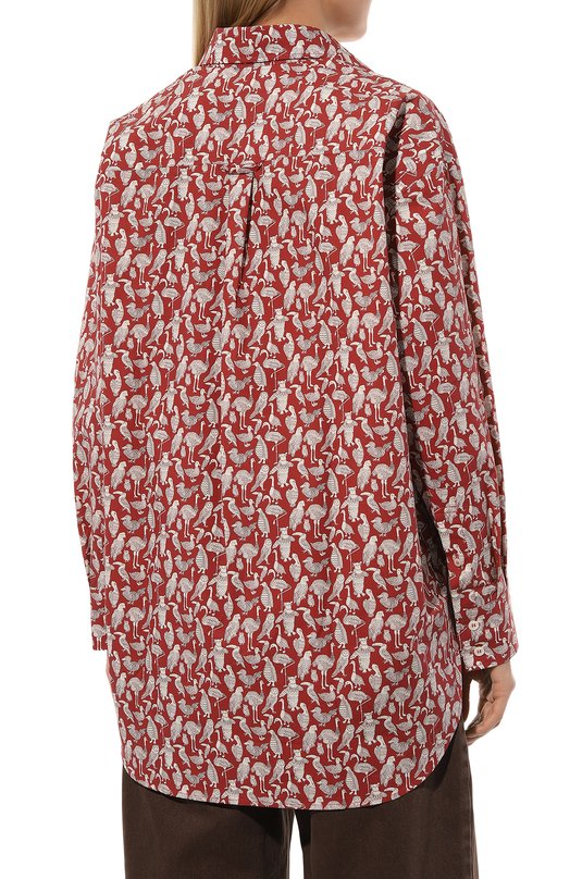 Хлопковая рубашка Noble&Brulee NB001/250523/3746 Бордовый  NB001/250523/3746 Фото 4