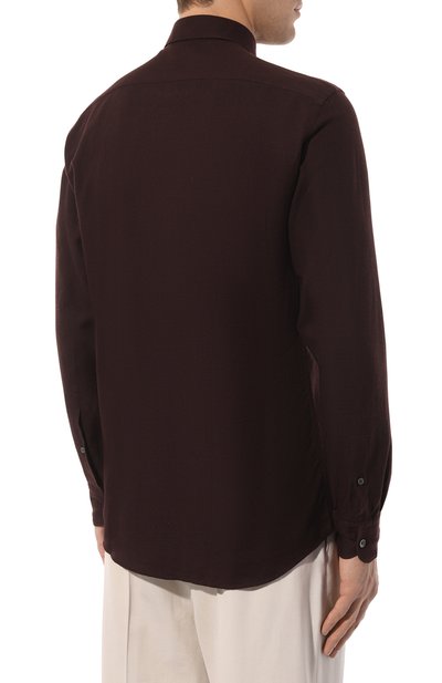 Сорочка из хлопка и кашемира ZEGNA, арт. UCX44A6/SRF5, фото 4